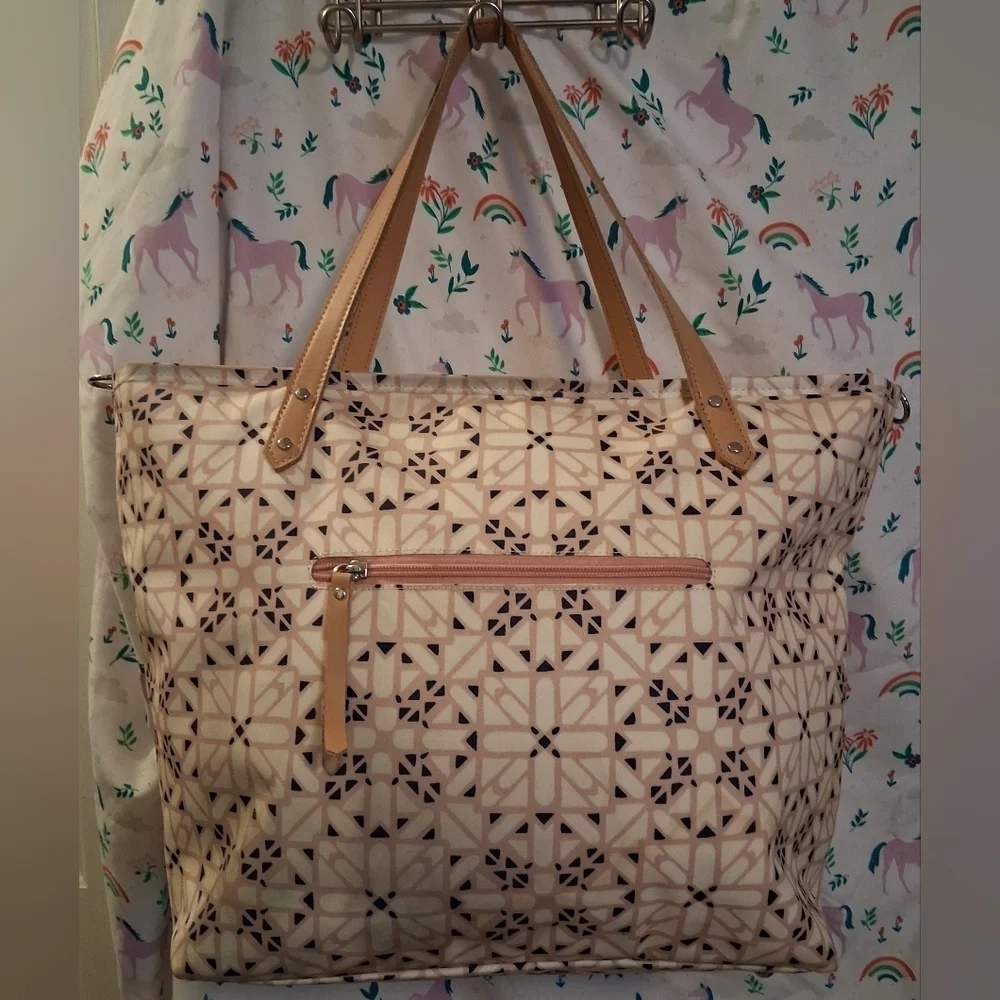 EUC Petunia Pickle Bottom Blooming Brixham Pink Diaper Travel Tote Purse Bag